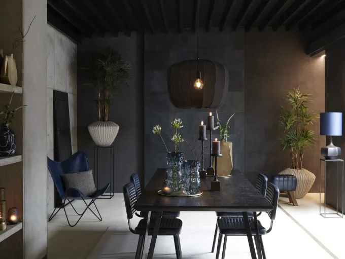 Light en Living Hanglamp Ø60x45 cm PLUMERIA zwart van Light & Living