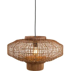 Light en Living Hanglamp Ø60x33,5 cm PALDOR rotan bruin
