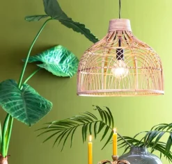 Light en Living Hanglamp Ø48x43 cm POCITA rotan naturel L