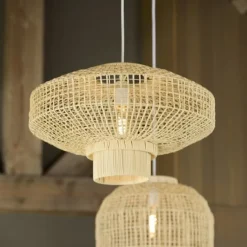 Light en Living Hanglamp Ø60x33,5 cm PALDOR rotan naturel
