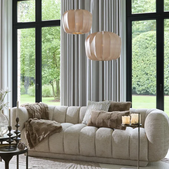 Light en Living Hanglamp Ø40x30 cm SAVINA crème