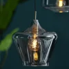 Light en Living Hanglamp Ø22x21 cm SOLLY antiek brons+smoke glas