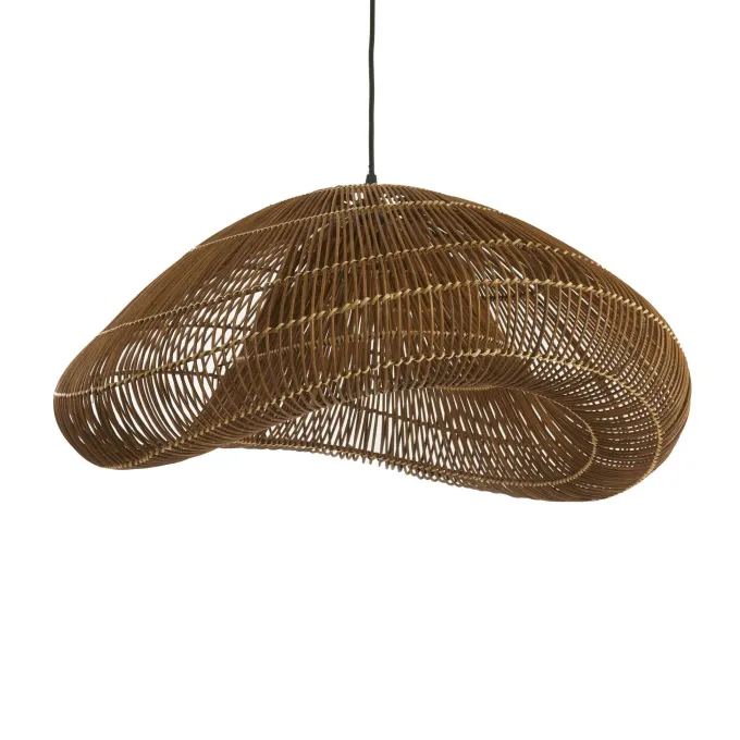 Light en Living Hanglamp 54x52,5x30,5 cm JANZUR rattan donkerbruin