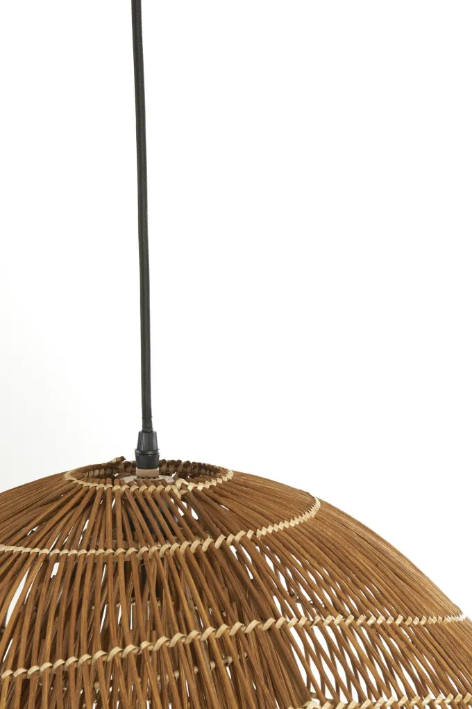 Light en Living Hanglamp 65x64x30,5 cm JANZUR rattan donkerbruin