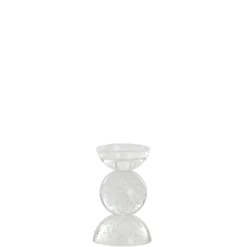 Light en Living Kaarsenhouder ITINGA glas bubbel helder Ø9,5x15,5 cm van Light & Living