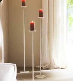 Light en Living Kaarsenhouder Ø18x120 cm ESINE crème