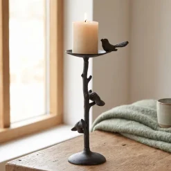 Light en Living Kandelaar BIRD mat zwart 17,5x11,5x34,5 cm