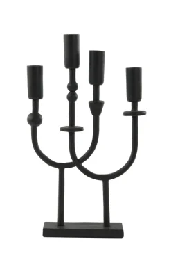 Light en Living Kandelaar 4L 23x6x39 cm NIMARI mat zwart