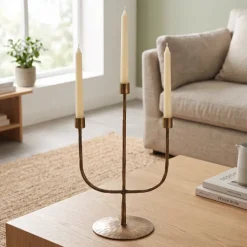 Light en Living Kandelaar NICOLE 3-lichts 22,5x15x45,5 cm - Antiek Brons