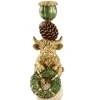 Light en Living Kandelaar Ø9,5x30,5 BULL cm goud+groen