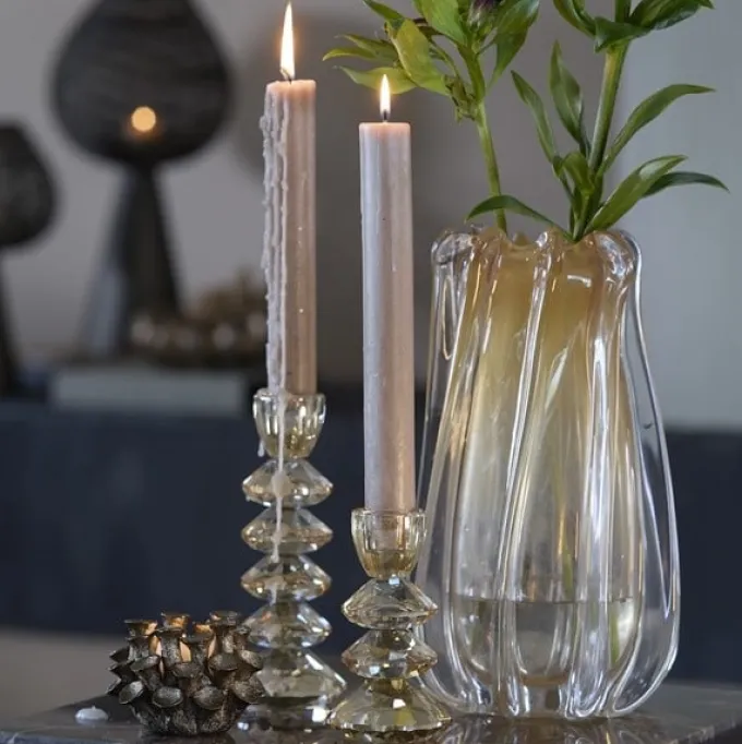 Light en Living Kandelaar Ø8x20 cm ROVELO glas amber