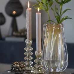 Light en Living Kandelaar Ø8x14 cm ROVELO glas amber