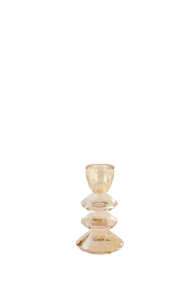 Light en Living Kandelaar Ø8x14 cm ROVELO glas amber