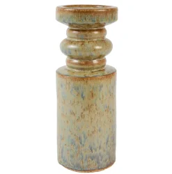 Light en Living Kandelaar Ø11,5x29,5 cm CEROU keramiek denim blauw-bruin