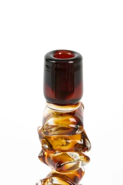 Light en Living Kandelaar Ø12x34 cm ESTIVA glas amber+donker bruin