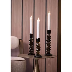 Light en Living Kandelaar Ø11x34 cm ESTIVA glas olijf groen