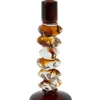 Light en Living Kandelaar Ø11,5x27,5 cm ESTIVA glas amber+donker bruin