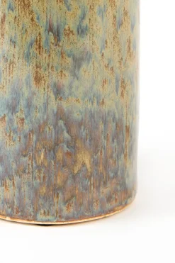 Light en Living Kandelaar Ø10,5x25 cm CEROU keramiek denim blauw-bruin