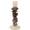 Light en Living Kandelaar Ø11,5x29,5 cm ESTINA crème+donker bruin