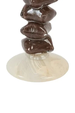 Light en Living Kandelaar Ø11,5x29,5 cm ESTINA crème+donker bruin