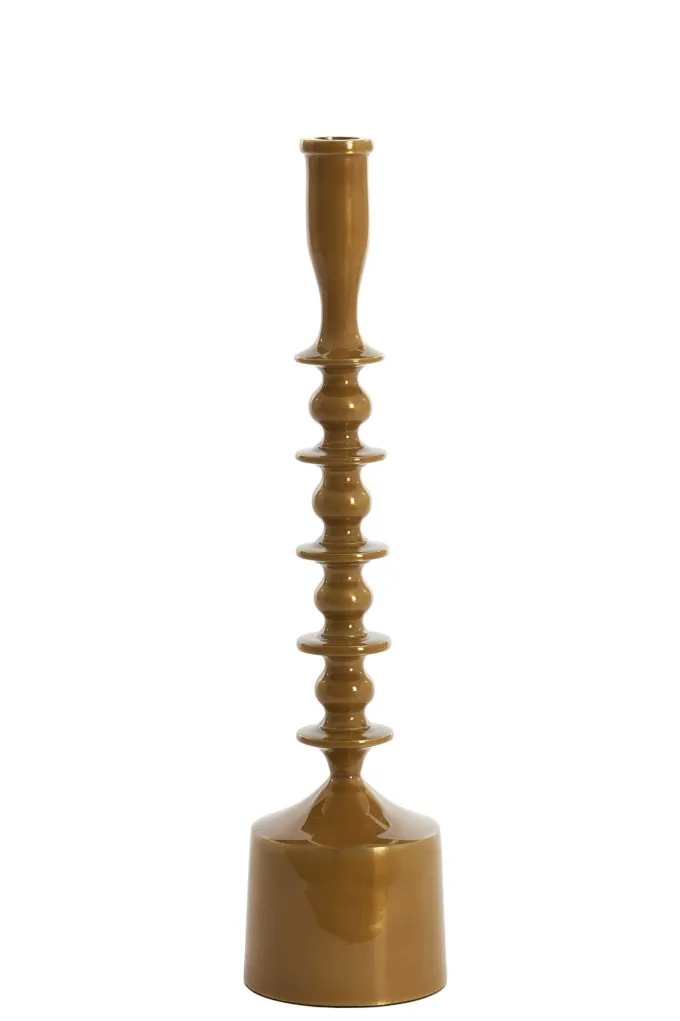 Light en Living Kandelaar Ø10x42,5 cm MERAKO glanzend okergeel goud