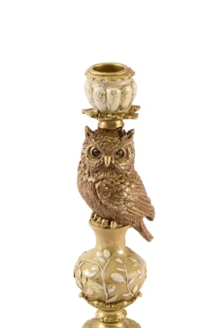 Light en Living Kandelaar Ø9x26 cm OWL zand+goud