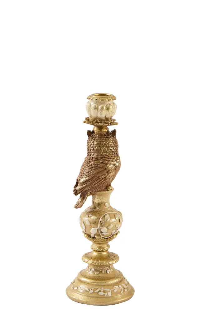 Light en Living Kandelaar Ø9x26 cm OWL zand+goud