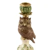 Light en Living Kandelaar Ø9x26 cm OWL groen+goud