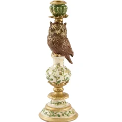 Light en Living Kandelaar Ø9x26 cm OWL groen+goud