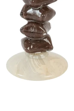 Light en Living Kandelaar Ø11,5x23 cm ESTINA crème+donker bruin