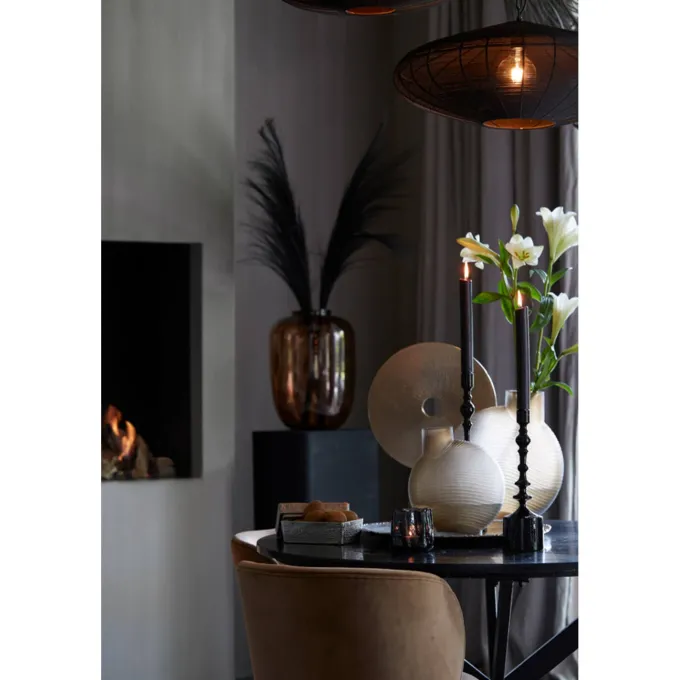 Light en Living Kandelaar Ø10x42 cm SHEVA glanzend zwart