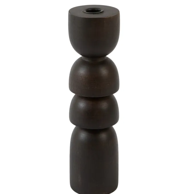Light en Living Kandelaar Ø7,5x28 cm CAZORLA hout chocolade bruin