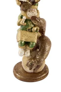 Light en Living Kandelaar Ø10x30,5 cm SANTA groen+goud