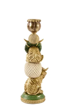 Light en Living Kandelaar 12x9,5x30,5 cm BULL goud+crème