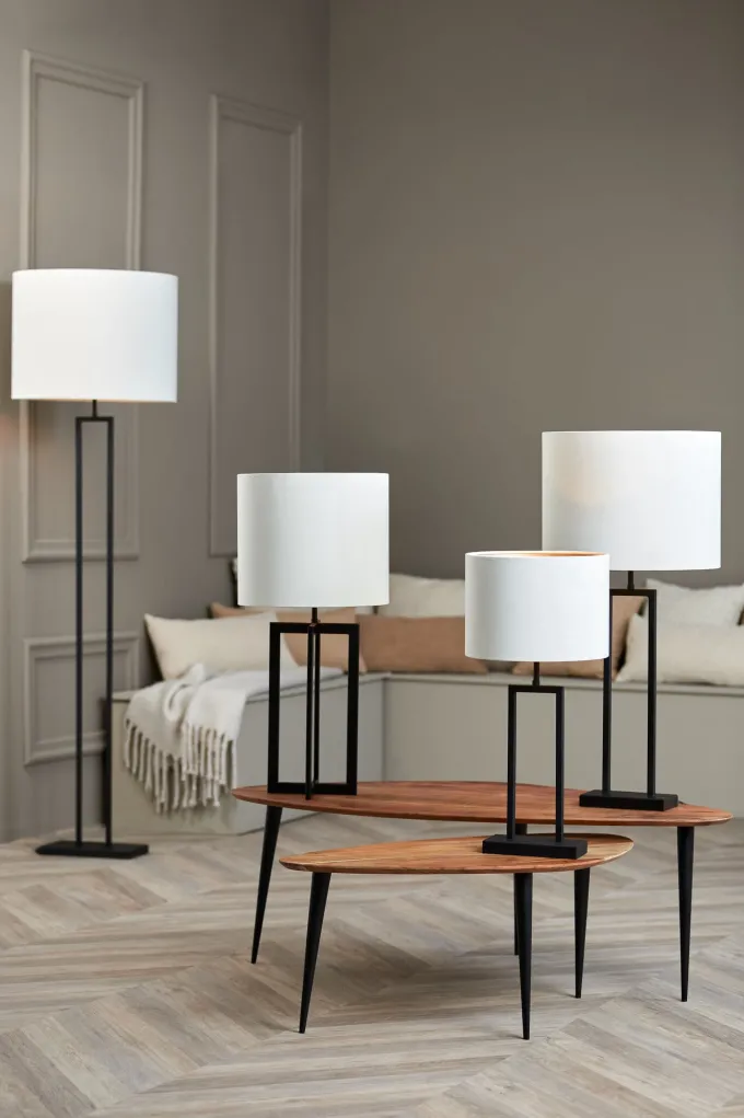 Light en Living Kap cilinder 30-30-21 cm VELOURS off white