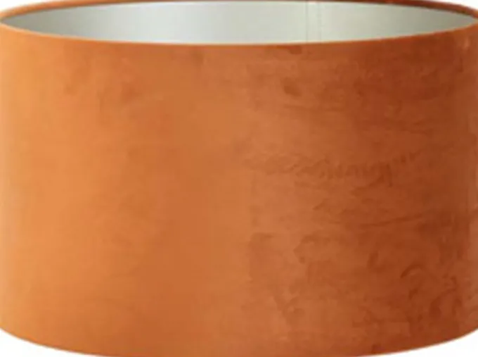 Light en Living Kap cilinder 25-25-18 cm VELOURS terra