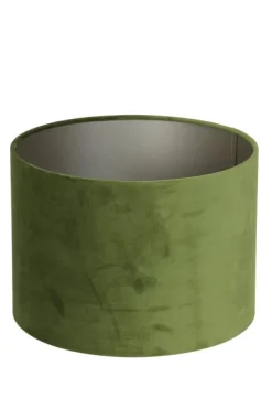 Light en Living Kap cilinder 40-40-30 cm VELOURS olive green