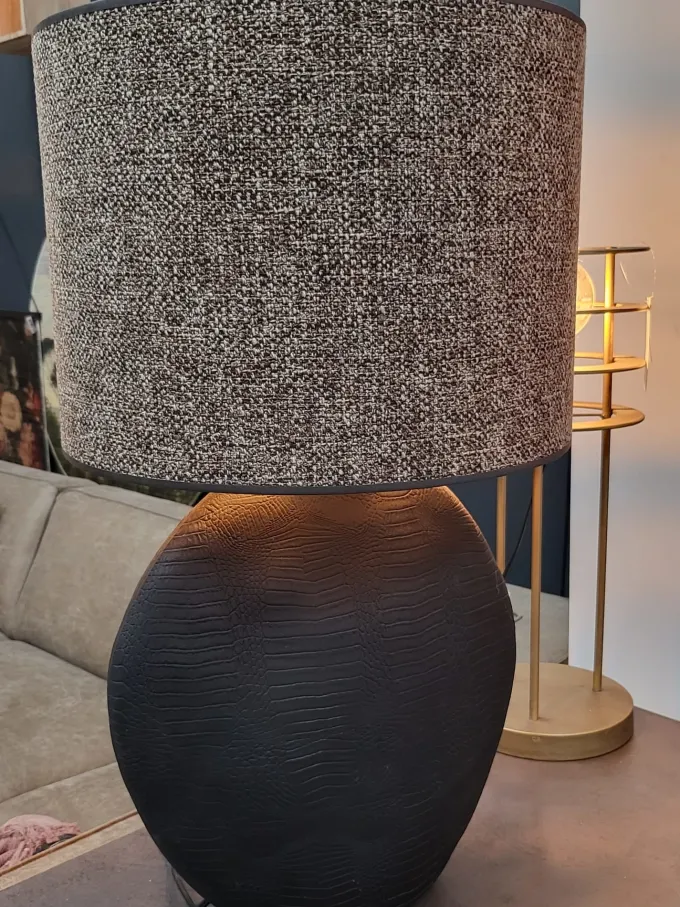 Light en Living Kap cilinder SAVERNA donker bruin - diverse afmetingen