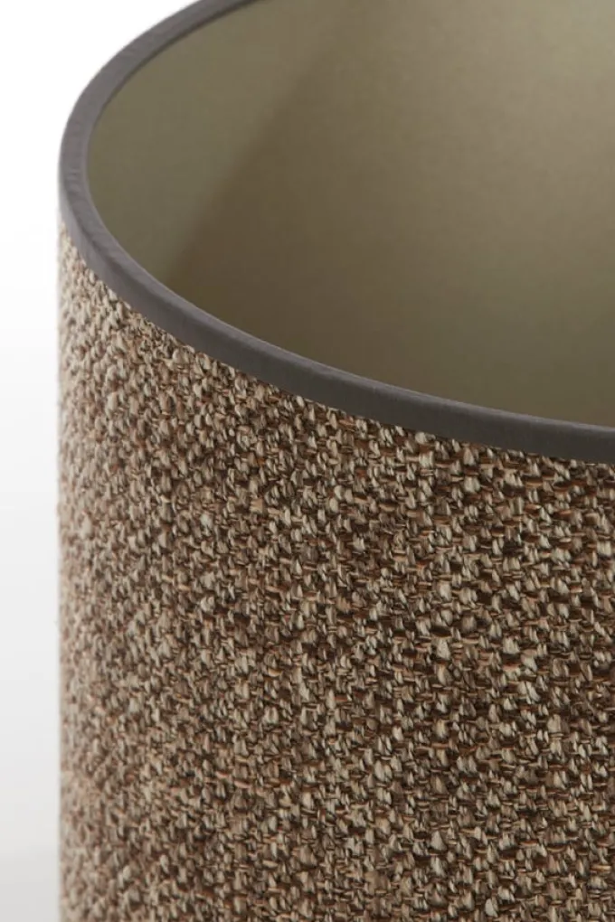 Light en Living Kap cilinder SAVERNA donker bruin - diverse afmetingen