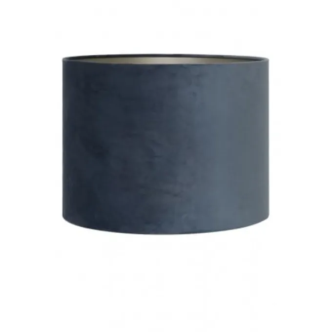 Light en Living Kap cilinder VELOURS dusty blue - Diverse afmetingen