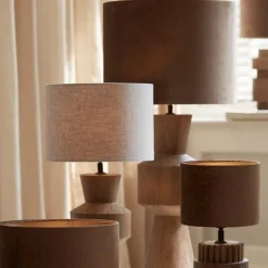 Light en Living Kap cilinder 40x40x30 cm VELOURS chocolade bruin