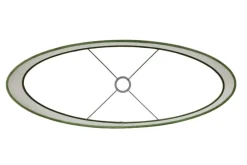 Light en Living Kap ovaal recht smal 38-17,5-28 cm VELOURS dusty green