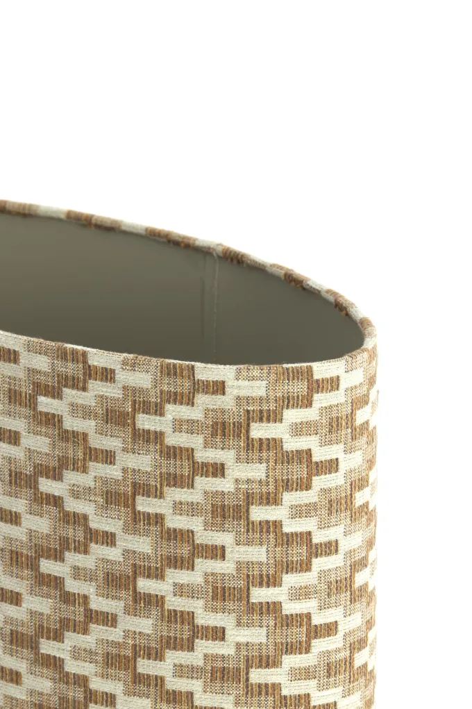 Light en Living Kap ovaal recht smal hoog 45-21-22 cm JINX bruin
