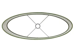Light en Living Kap ovaal VELOURS Dusty groen 58-24-32-cm