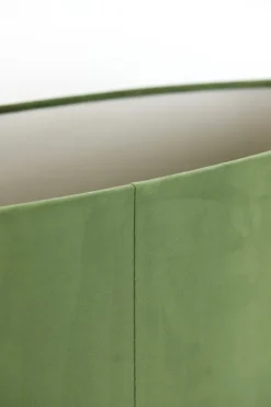 Light en Living Kap ovaal VELOURS Dusty groen 45-21-32 cm