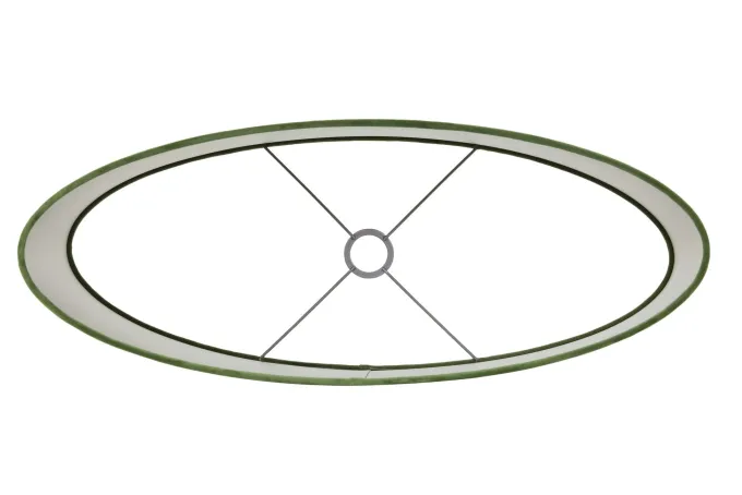Light en Living Kap ovaal VELOURS Dusty groen 45-21-32 cm