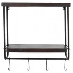 Light en Living Kapstok Perez 5-haaks antiek zilver - Wandkapstok