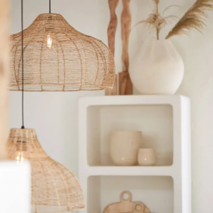 Light en Living Kap Ø60x34 cm TONODA jute naturel (excl pendel)