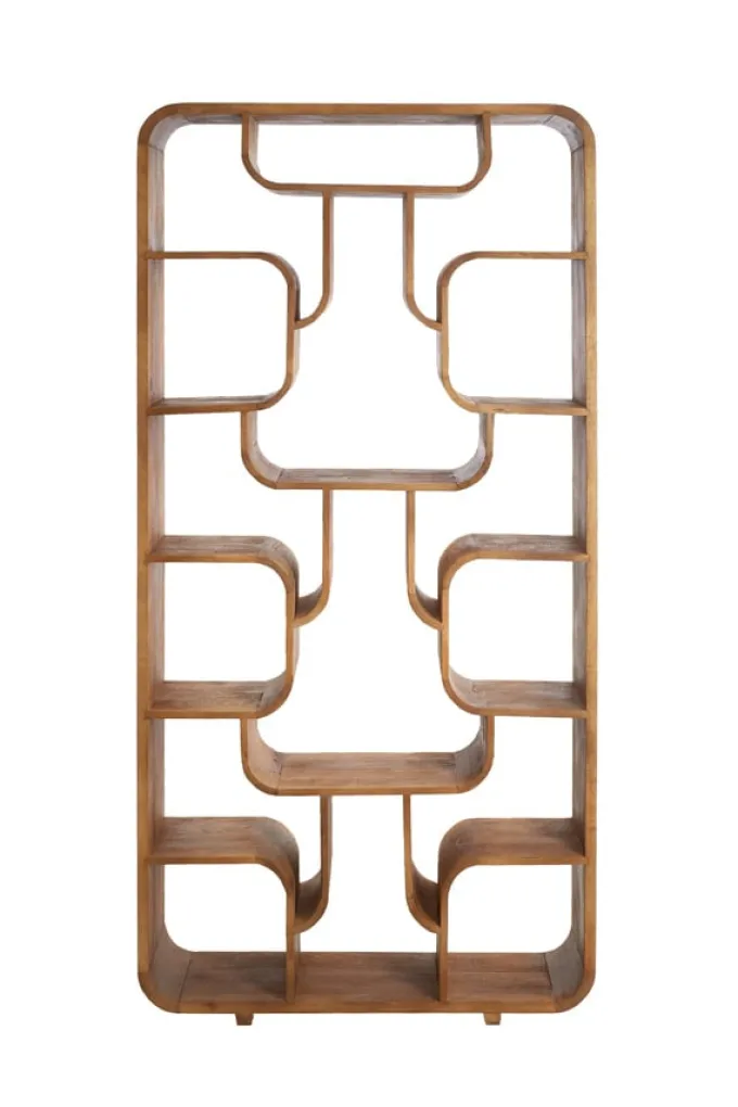 Light en Living Kast open 100x30x200 cm LABARE licht bruin