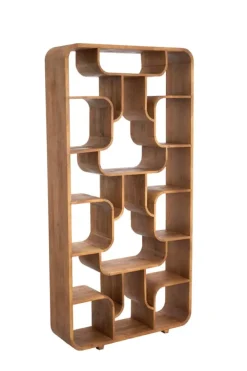 Light en Living Kast open 100x30x200 cm LABARE licht bruin